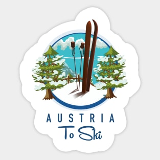 Austria To Ski sports logo Sticker